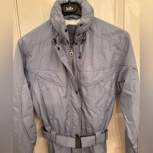 Vintage, Killy Light Blue, Unisex, Kids one piece Ski jumpsuit bib. Size 14